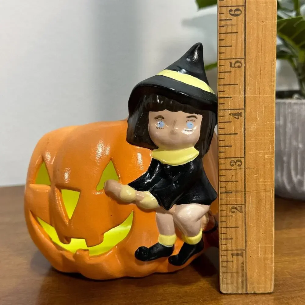 Halloween Candle Holder Pumpkin Jack-o-lantern Witch Tealight Votive